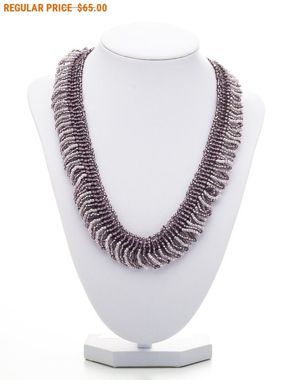 Amethyst necklace Loops Necklace Amethyst and by liorajewelry