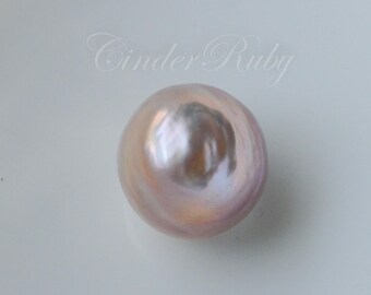 Huge Kasumi Like Freshwater Pearls for Pendent or Ring,Large Mauve Nucleated Fresh Water Pearls,1 Pc