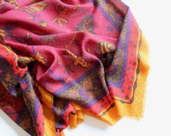 Vintage Tapestry Wall Hanging Large Scarf Textile Colorful Wall Art Boho Home Decor
