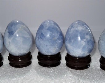 Blue Calcite (Celestite) Eggs
