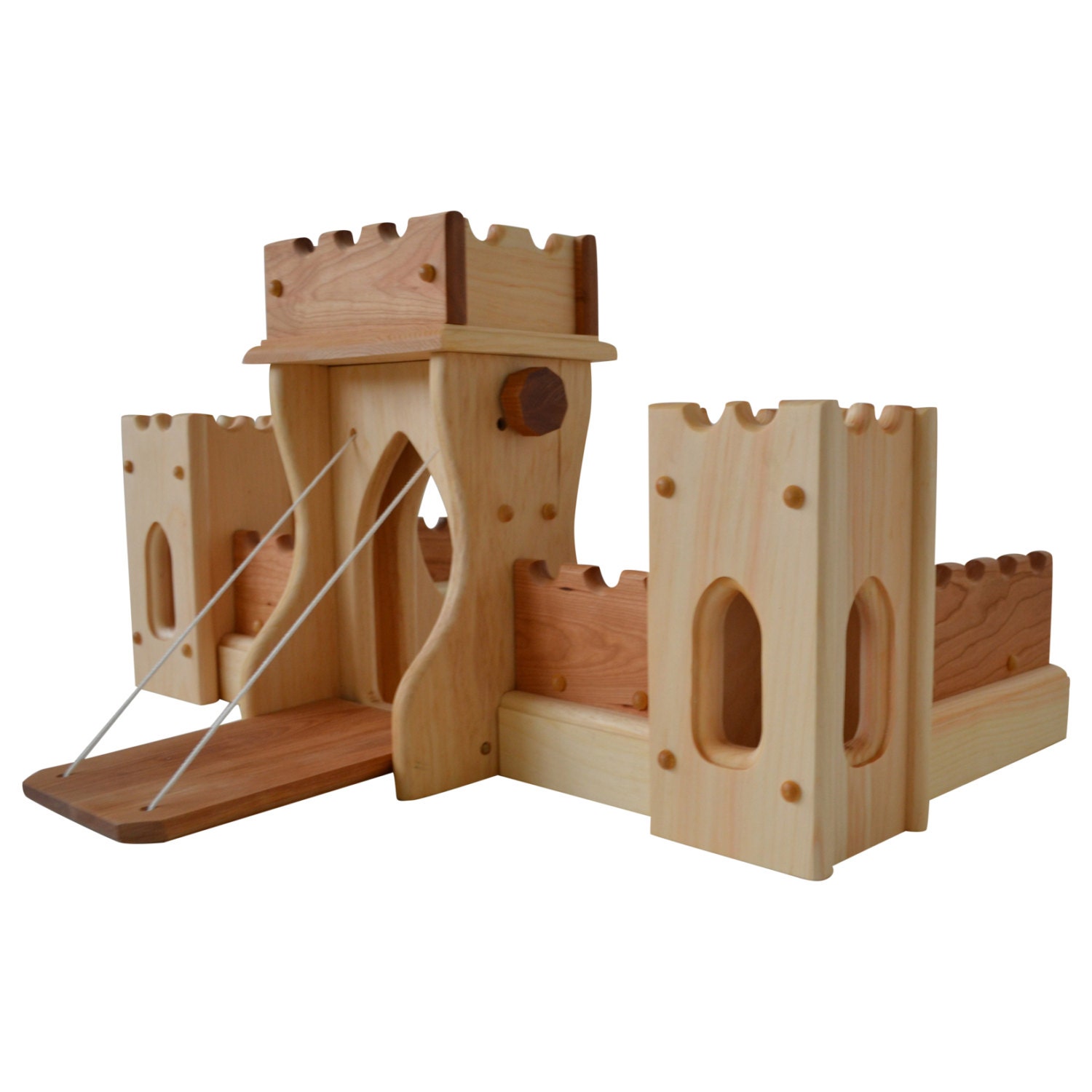 wooden castle and knights