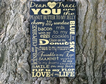 2nd Anniversary Gift for Her, PERSONALIZED Second Anniversary Gift Wood Sign, You are the Love of my Life, You Are My Person Wall Decor