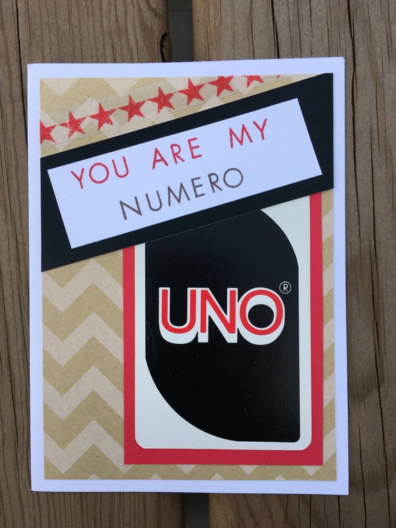 items similar to uno greeting card stamped numero play