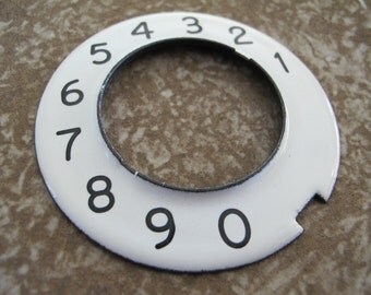 Vintage Telephone Dial, Enamel Telephone Dial, Rotary Phone Dial, Old Telephone Dial, Telephone Parts, Antique Telephone Dial, Phone Dial