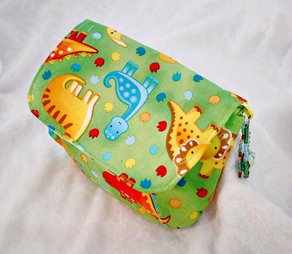 Dinosaurs Dino Fabric Camera Bag Jewellery Bag Medication