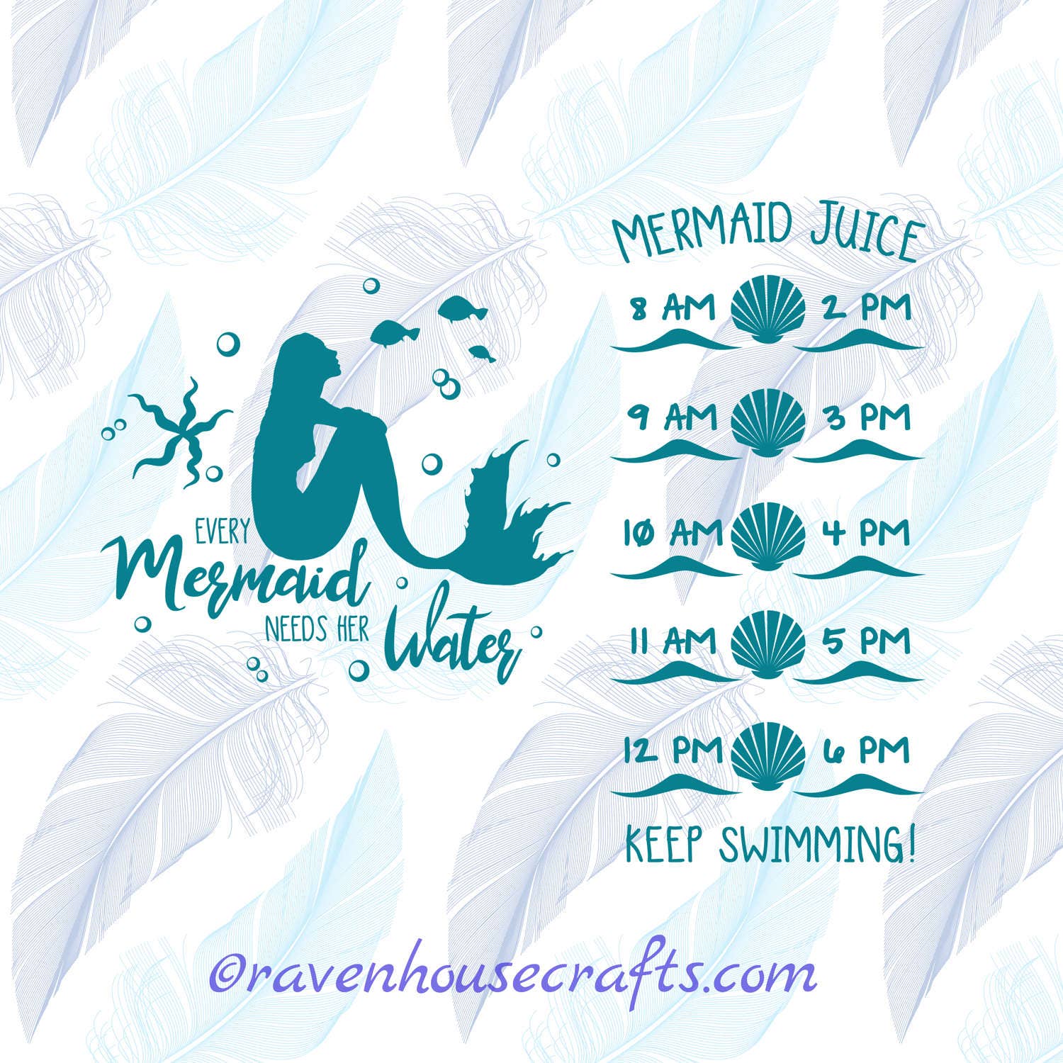 Download Mermaid Decal Every Mermaid Needs Her Water Water Bottle