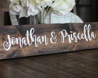 Couple name sign | Etsy