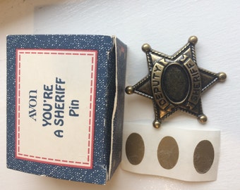 Vintage Avon "You're A Sheriff Pin/Badge"