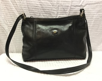 Black Leather Purse, Bag, Shoulder Bag