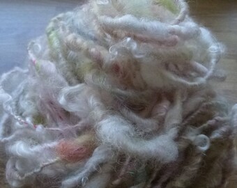 Handspun Yarn, Handspun art yarn, Hand Painted Yarn, Core spun: FAERIE TREASURE