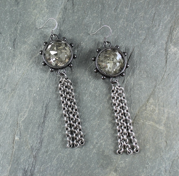 Bohemian Chic ~ Rustic Romantic ~ Silver Sparkle earrings