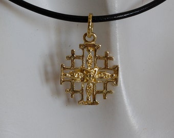 Silver Jerusalem cross necklace Christmas day by ArtleahGifts