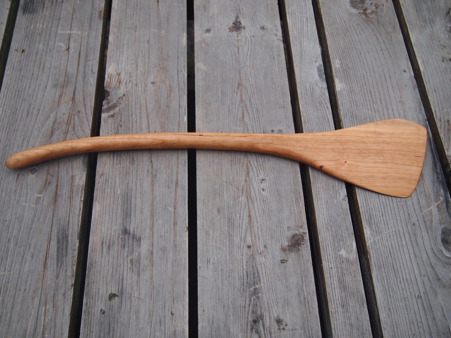 Hand Carved Wood Spatula style 2