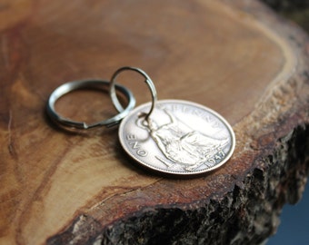 70th Birthday Gift / 1947 Vintage Penny / Milestone Birthday / Special Occasion / Handmade Key Ring /Key Chain / Vintage Coin / Lucky Penny