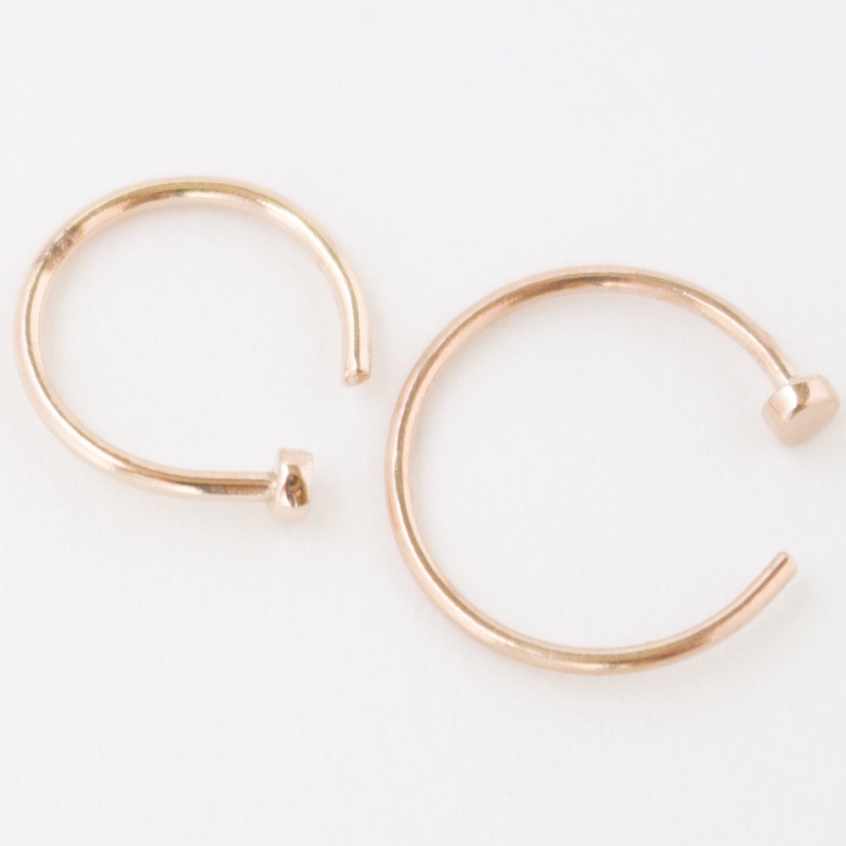 14k Rose Gold Nose Hoop Rose Gold Nose Ring For Her Nose