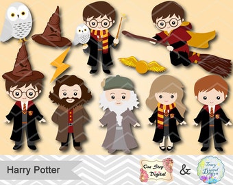Instant Download Harry Potter Clipart, Digital Harry Potter Clip Art, Digital Harry Potter ClipArt, Harry Potter DIY Party Printables 0090