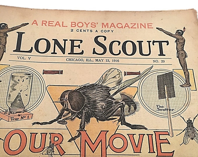 The Real Boys Magazine | Lone Scout Newspaper | Our Movie Swat the Fly | May 13 1916 | Perry Emerson Thompson