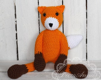 Amigurumi, fox, stuffed crochet plush, soft toy