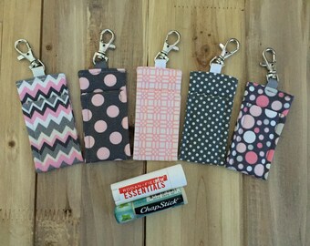 Set of 5 Chapstick Holder - Lip Balm Holder - Lipstick Holder - Chapstick Cozy - Lip Balm Cozy - Lipstick Cozy