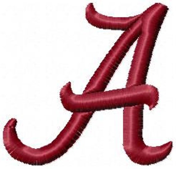 University Of Alabama A Machine Embroidery By Blingsasssparkle