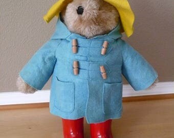 Paddington bear 20" tall, Eden Toys, 1972, 1981, Original clothes & red boots