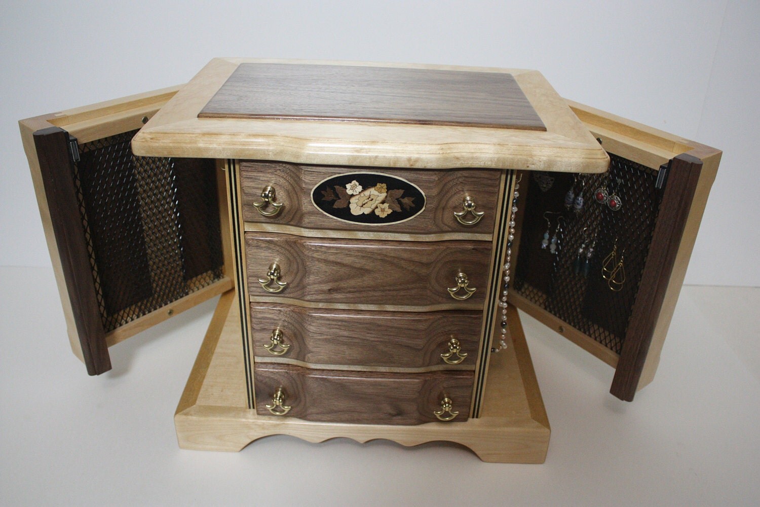 Handmade 4 Drawer Jewelry Box For Sale