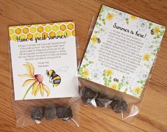 Seed Bomb double sided printable | End of the year gift | Class party tag | End of the year class favor | Earth day printable | Save the bee