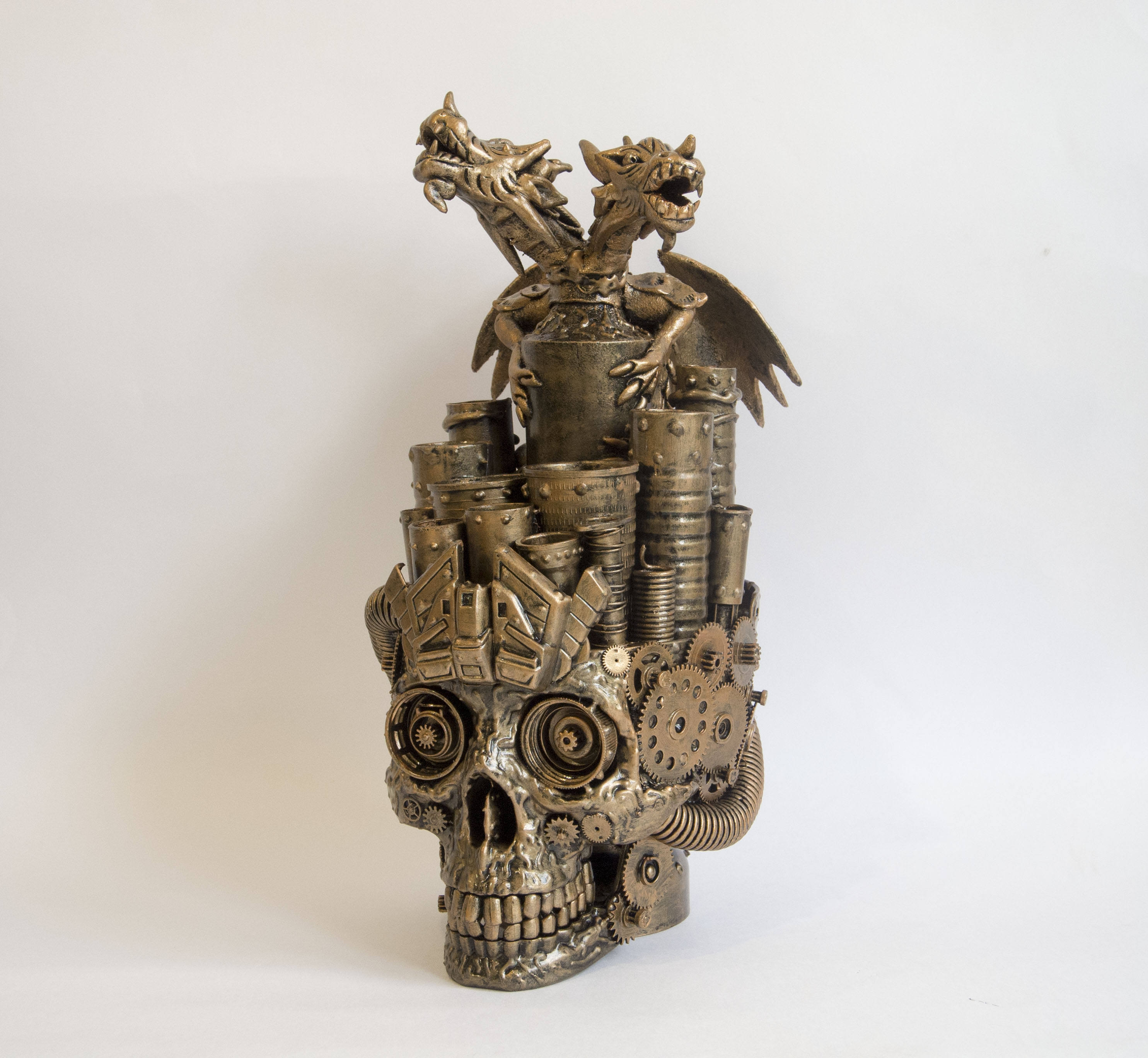 Steampunk Skull Organizer home decor