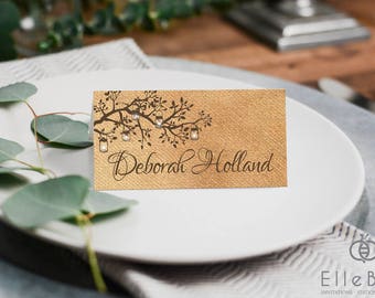 Rustic Wedding Place Cards // Rustic Wedding // Branches & Lanterns Wedding Place Cards // Poplar Collection // Elle Bee Design