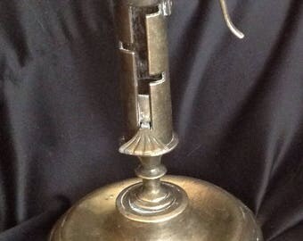 Brass Candle Holder with Push Up Lever
