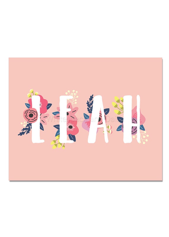 Download Leah Baby Name Wall Art Leah Baby Name Sign Leah Party