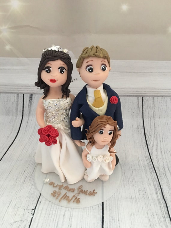 Family Themed Wedding Cake Topper Keepsake Highly detailed