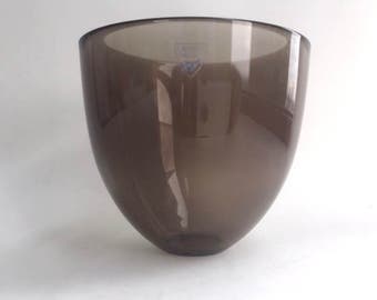 Swedish Orrefors Blown Smoke Glass Bowl