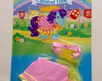 My Little Pony G1 VHTF UK Exclusive Moc Pony Wear Carnival Time Outfit!