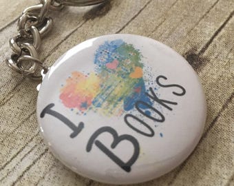 Reader keychain, Book Lover keychain, Bookworm keychain, keychain for Readers, Love to Read, Gifts for Book Clubs, gift for avid reader