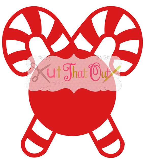 Download EXCLUSIVE Candy Cane Monogram SVG and DXF File