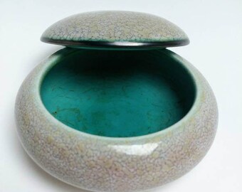 Vintage Plateel Gouda trinket box Dutch ceramics