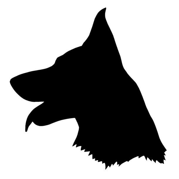 German Shepherd Silhouette Vinyl Decal Sticker Dog