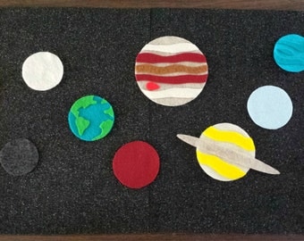Space Adventures Solar System Felt Board Set Planets