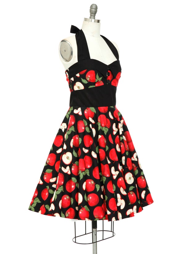 Apple Dress Summer Dress Fruit Dress Pinup Dress Sun Dress