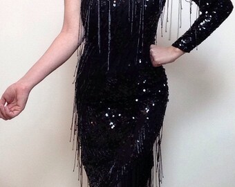 dangling sequin dress