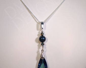 Bermuda Blue Teardrop Necklace