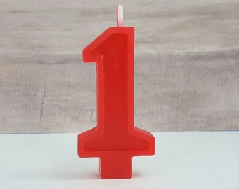 Red Birthday Number Candle