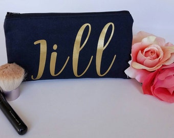 Personalized Make Up Bag - Best Friend Gift - Bridesmaid Gift - Custom Makeup Bag - Bridesmaid Makeup Bag - Cosmetic Bag - Zipper Bag