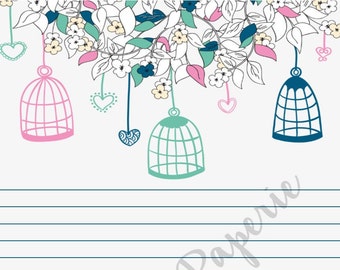 Bird Cages- A5 Stationery - Writing Paper