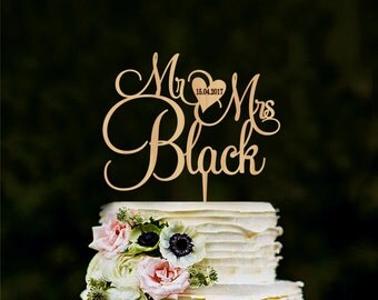 Custom Cake Topper For Wedding Personalized Mr And Mrs With Heart Custom Cake Topper For Wedding Personalized Mr And Mrs With Heart