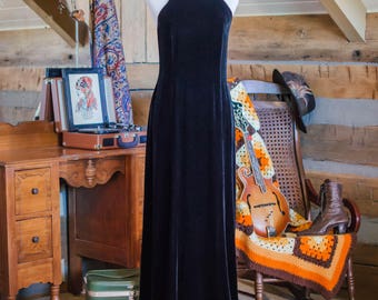 Vintage dress - Jones New York, backless velour dress