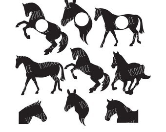 Horse SVG - Horse Head SVG - Horse Silhouette - Horse Clipart - Horse Monogram SVG - Farm Animals Svg - Farm Animal
