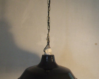 Industrial suspension, black enameled Bowl