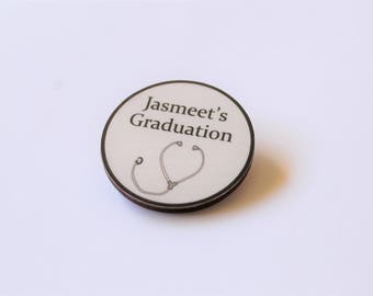 Graduation Party Badges - Medical Student Nursing Student Nurse Doctor Graduate - Wooden Badge - Guest Favours - FREE POST AUS